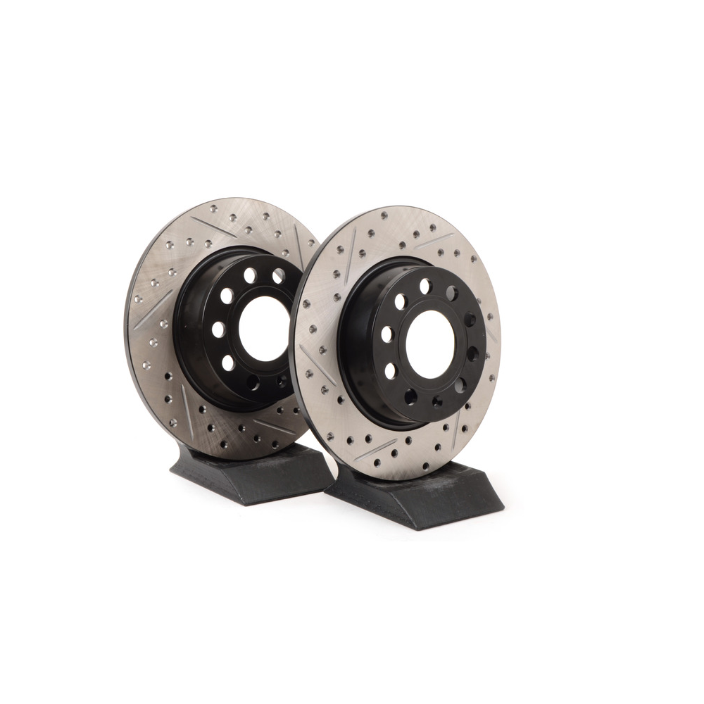 STOPTECH Rear Rotors Drilled & Slotted 253x10