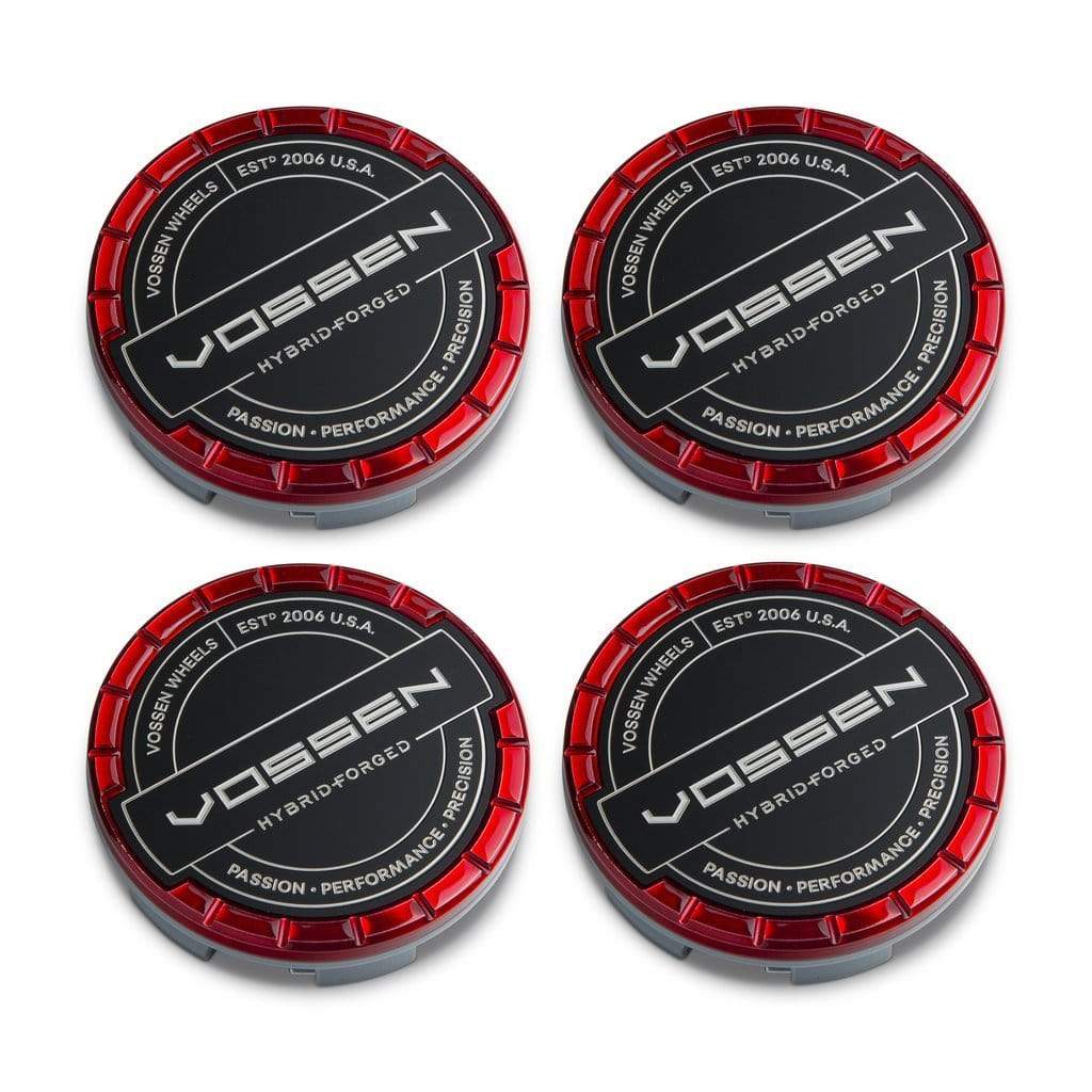 Vossen Hybrid Forged Billet Sport Cap Set For VF & HF Series Wheels (Vossen Red)