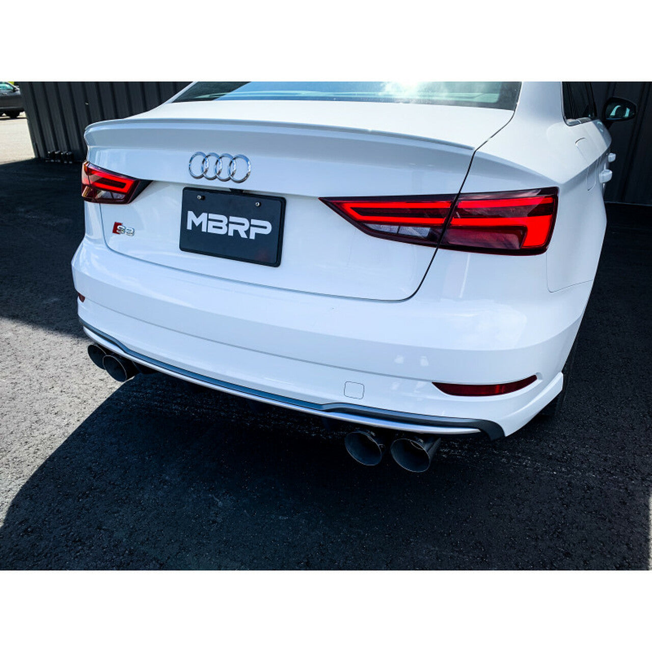 MBRP 3" T304 Stainless Steel Cat Back Exhaust With Valve Delete And Quad Split Rear - Audi S3 2015-2020