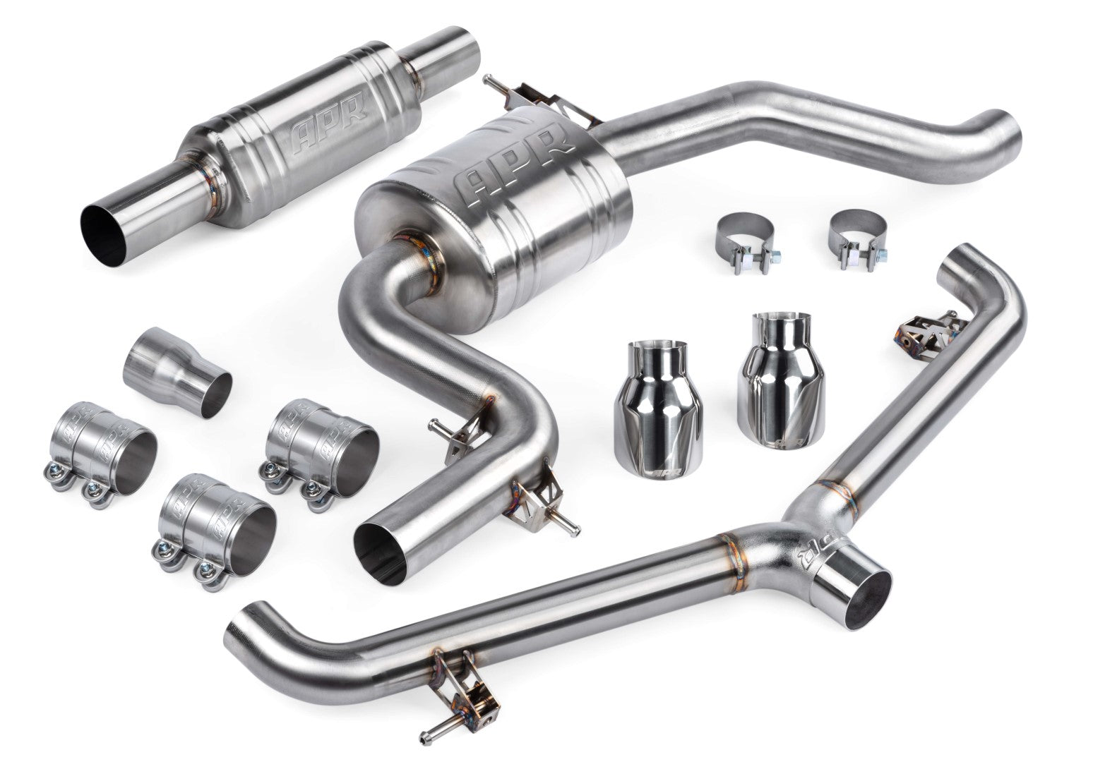 APR Catback Exhaust System With Front Muffler - MK6 GTI