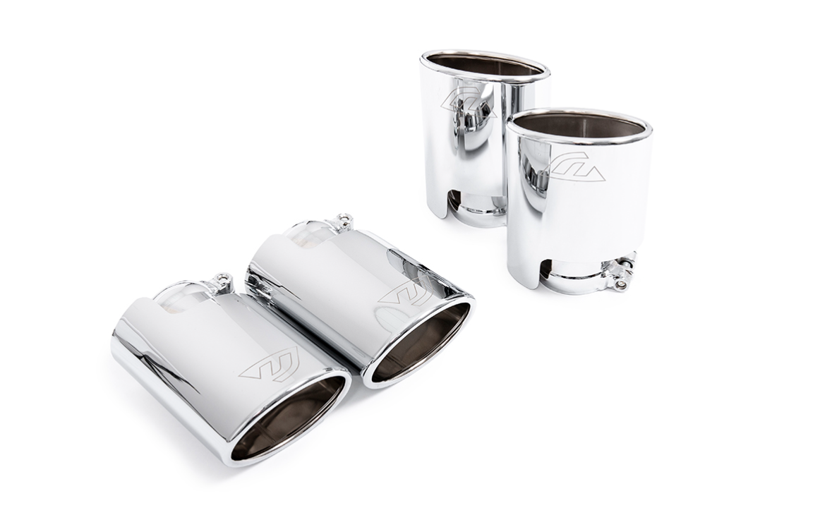 Unitronic Oval Chrome Exhaust Tips - MK7/MK7.5 Golf R