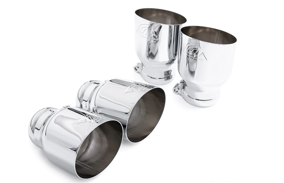 Unitronic Round Chrome Exhaust Tips - MK7/MK7.5 Golf R and 8V S3