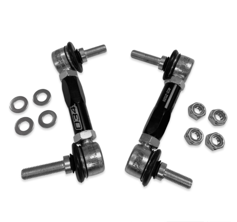 034Motorsport Dynamic+ Billet Adjustable Rear Sway Bar End Link Kit - MK5/MK6 GTI/GLI/R32/Jetta & 8P A3