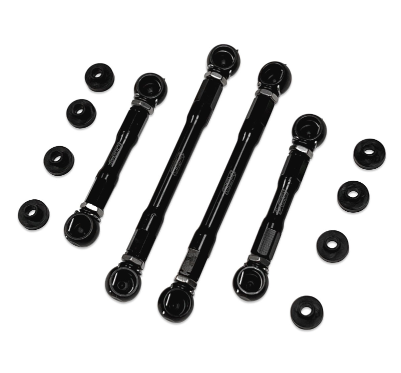 034Motorsport Billet Adjustable Lowering Link Kit - 80A SQ5, C8 A6/S6/RS6, C8 A7/S7/RS7, 4M Q7/SQ7, 4M8 Q8/SQ8/RSQ8 with Air Suspension