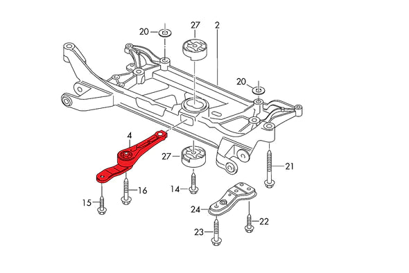 VERKLINE Billet Dogbone Mount - 8S TT RS and 8V RS3