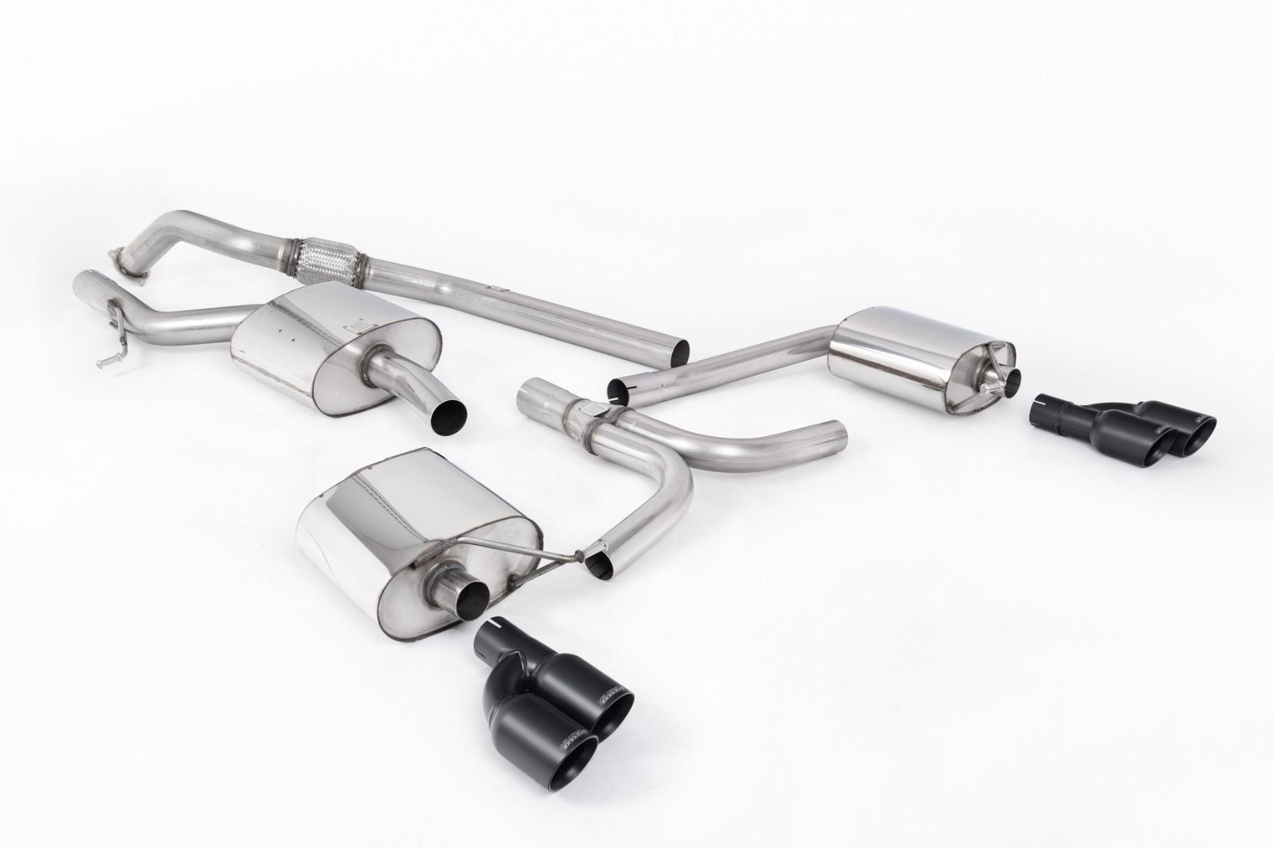 Milltek Resonated Catback Exhaust - Audi B8 A4 2.0T Saloon/Avant (Tiptronic Only)