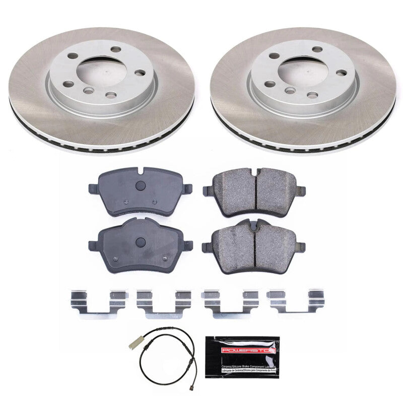 PowerStop 13-16 Mini Cooper Paceman Front Semi-Coated Rotor Kit