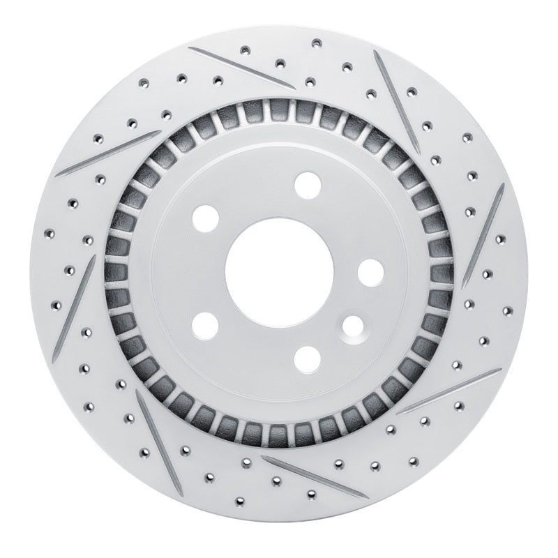 R1 Concepts 10-17 Volvo Xc60 Rear Right Drilled & Slotted Geo-Carbon Rotor