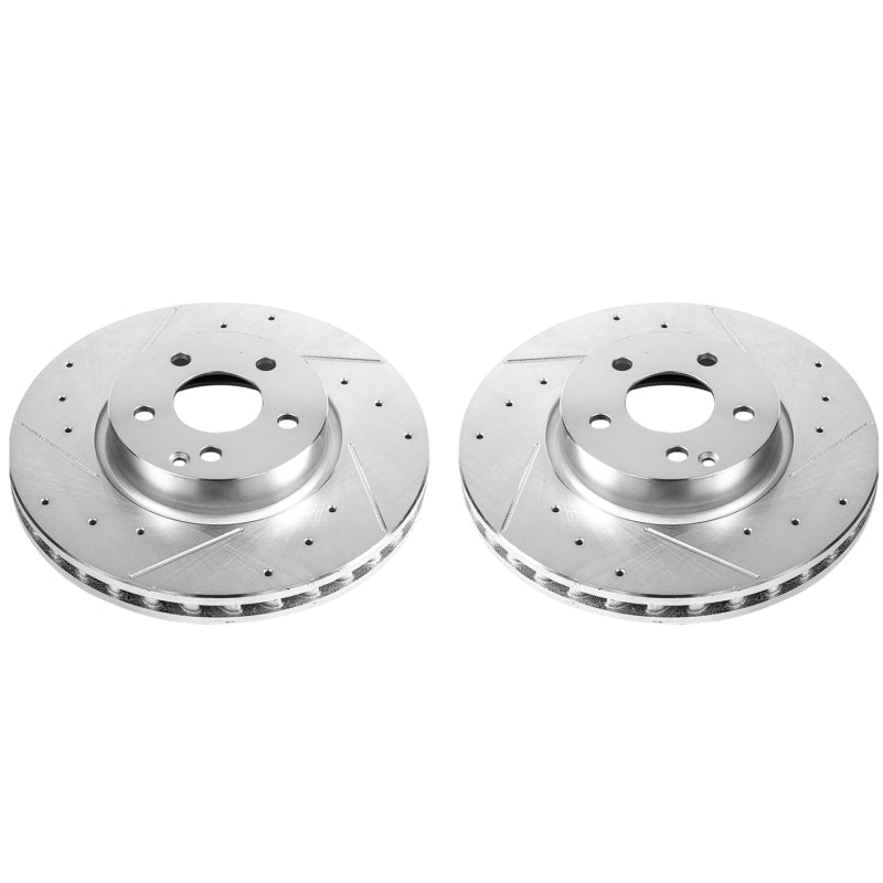 PowerStop 13-14 Mercedes-Benz C300 Front Evolution Drilled & Slotted Rotors - Pair