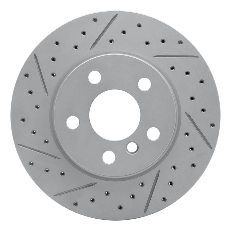 R1 Concepts 14-24 Mini Cooper (Excl Clubman Front Left Drilled & Slotted Geo-Carbon Rotor