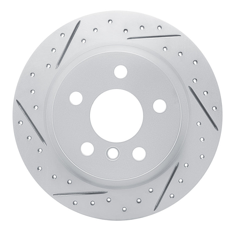 R1 Concepts 14-25 BMW I3 Rear Left Drilled & Slotted Geo-Carbon Rotor