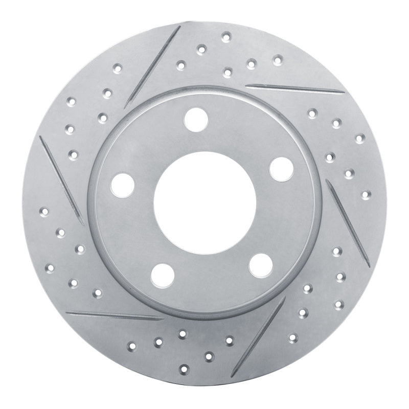 R1 Concepts 99-02 Audi A6 Quattro Rear Left Drilled & Slotted Geo-Carbon Rotor