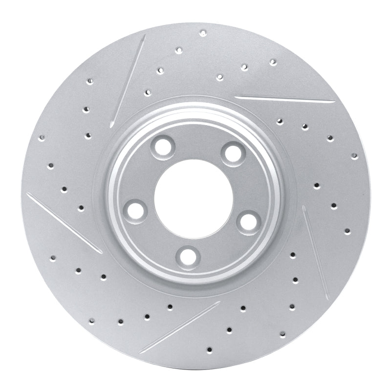 R1 Concepts 03-05 Jaguar S-Type Front Right Drilled & Slotted Geo-Carbon Rotor