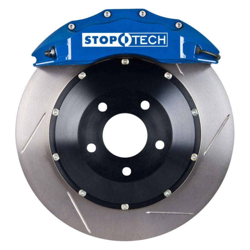 StopTech 08-13 BMW M3/11-12 1M Coupe Front BBK w/ Blue ST-60 Calipers Slotted 380x35mm Rotor