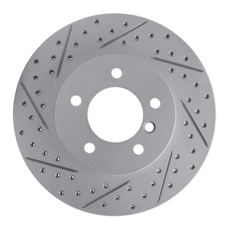 R1 Concepts 99-08 BMW 325Xi Front Right Drilled & Slotted Geo-Carbon Rotor