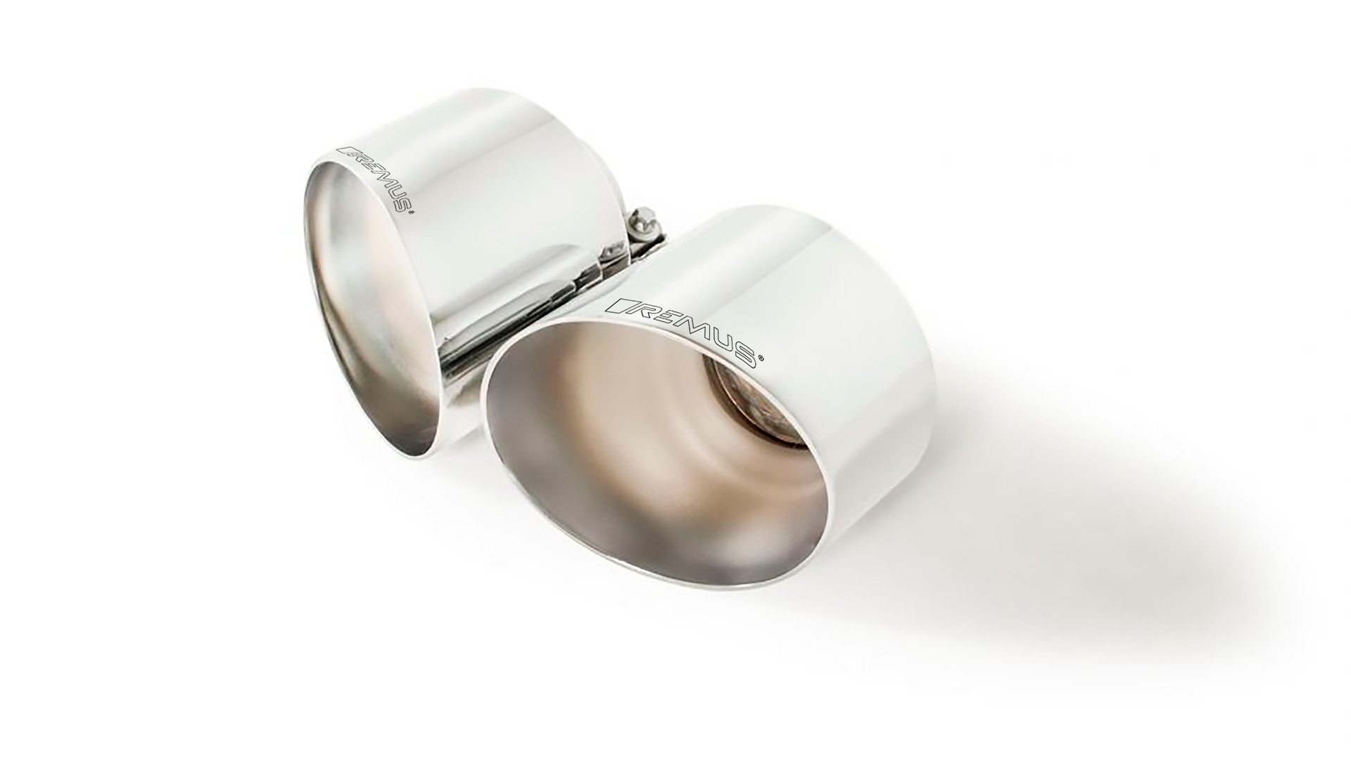 Remus 2022+ Subaru BRZ/Toyota GR86/ 2017 Alfa Romeo Stelvio Q4 2.0 127mm Angled Chrome Tail Pipe Set