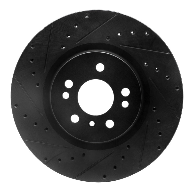 R1 Concepts 06-12 Mercedes-Benz ML350 Front Left Drilled & Slotted Black Brake Rotor