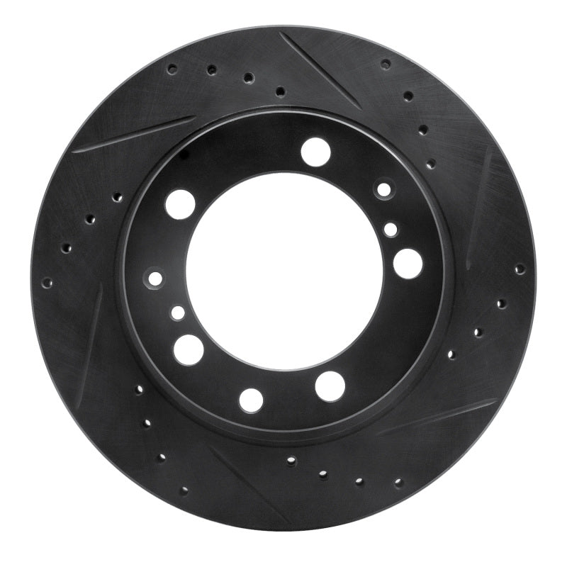 R1 Concepts 87-97 Porsche 944 Except Turbo Rear Right Drilled & Slotted Black Brake Rotor