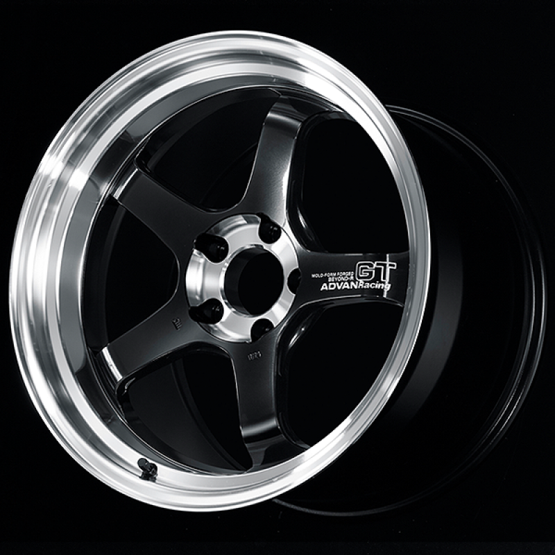 Advan GT Beyond-R 18X9.0 / +43 Off / 5x114.3 BC / 73mm Bore / Diamond Cut and Dark Platinum Black