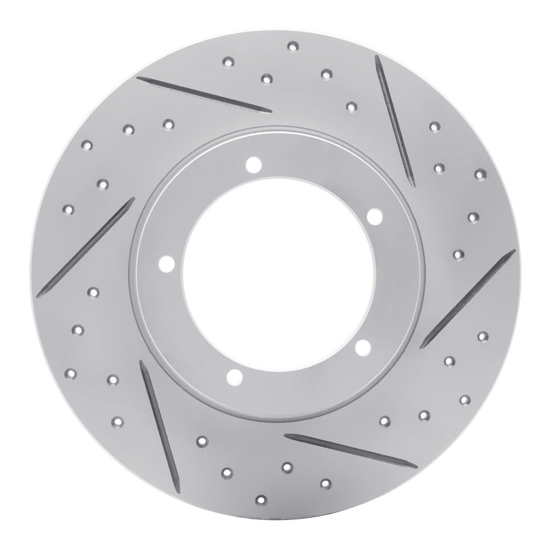 R1 Concepts 65-76 Porsche 911 Front Right Drilled & Slotted Geo-Carbon Rotor