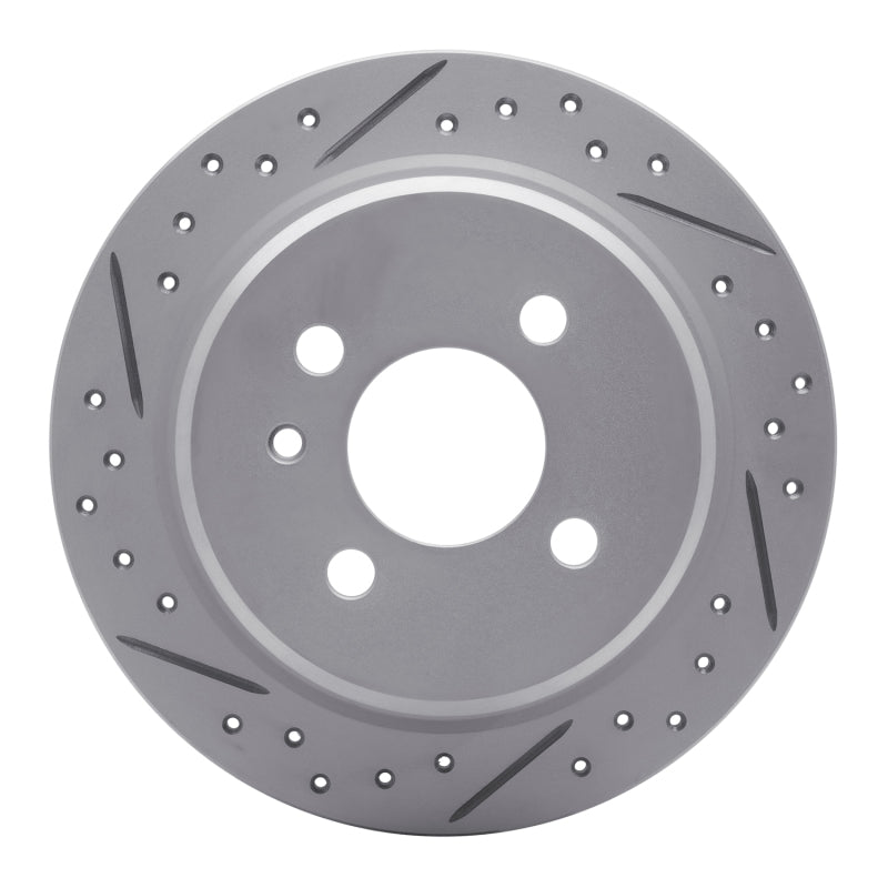 R1 Concepts 84-91 BMW 325Ix Rear Left Drilled & Slotted Geo-Carbon Rotor