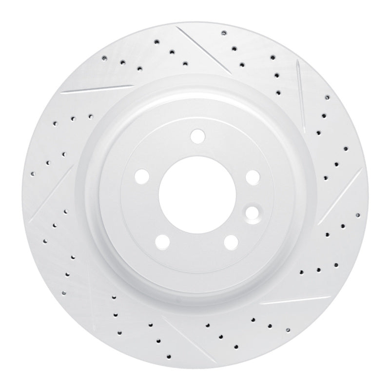 R1 Concepts 13-25 Land Rover Defender 130 Rear Right Drilled & Slotted Geo-Carbon Rotor