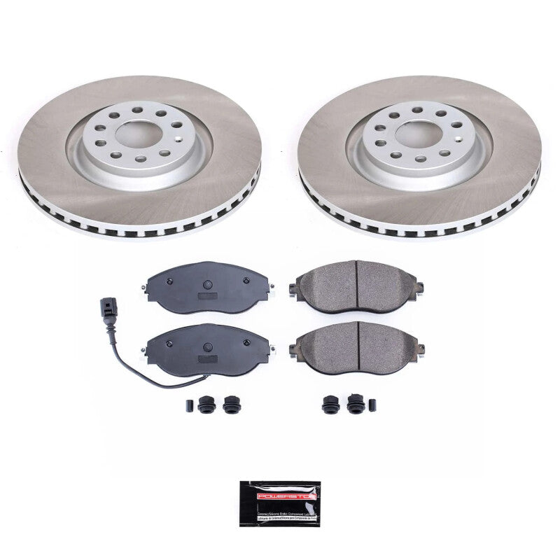 PowerStop 18-21 Volkswagen Tiguan Front Semi-Coated Rotor Kit