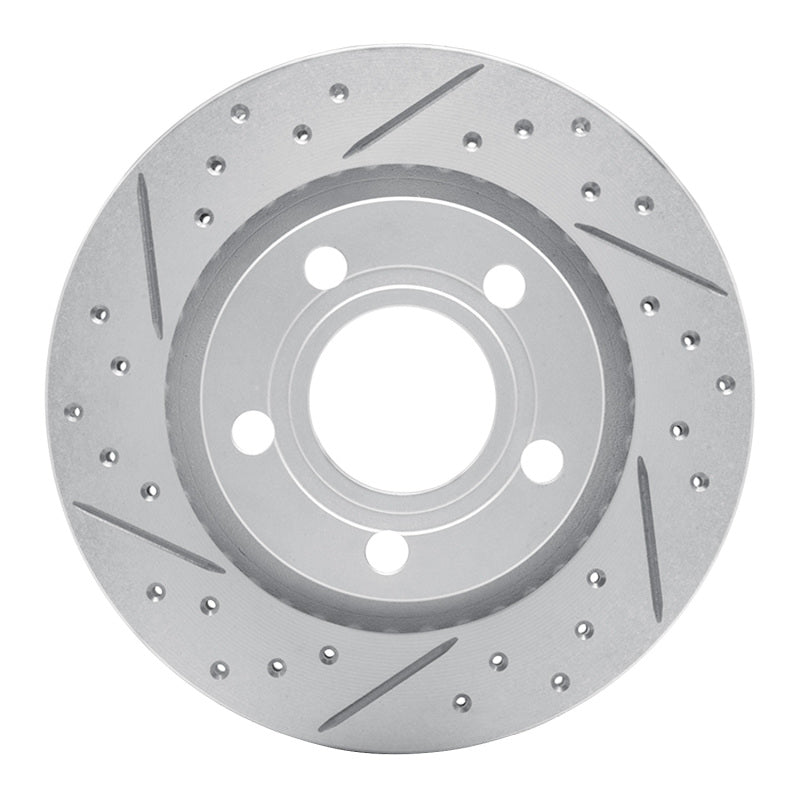 R1 Concepts 99-05 Audi A6 Quattro Rear Left Drilled & Slotted Geo-Carbon Rotor
