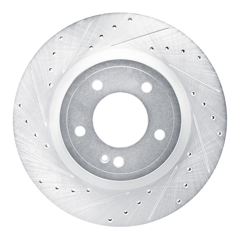 R1 Concepts 19-25 Mercedes-Benz G580 Rear Left Drilled & Slotted Silver Brake Rotor