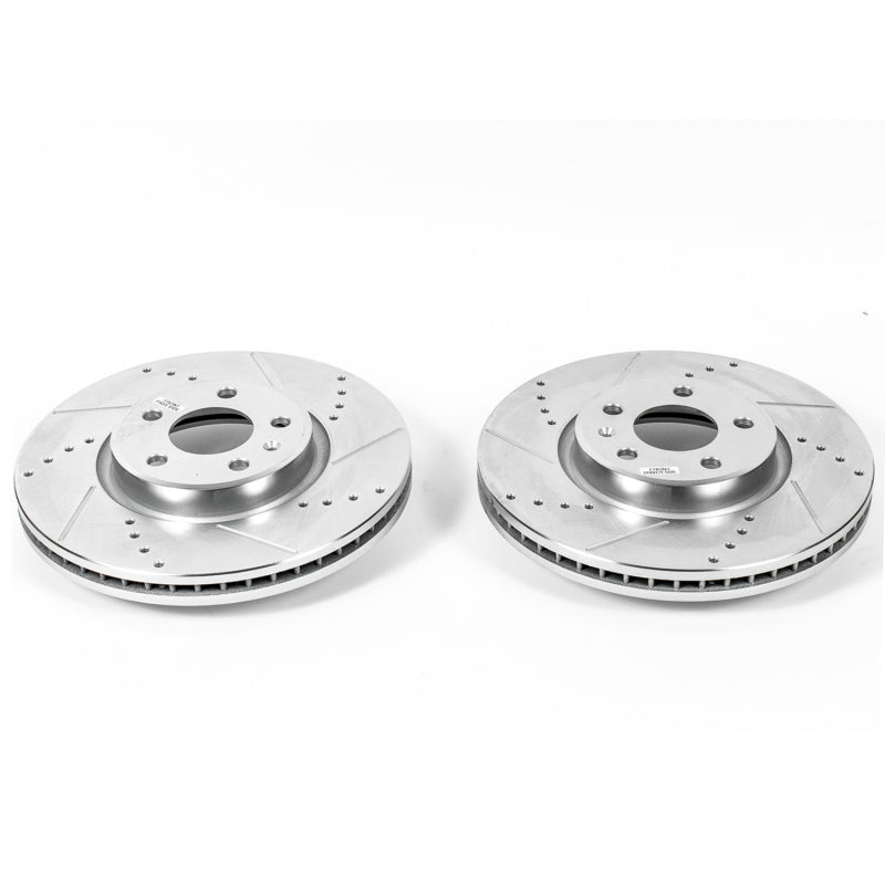 PowerStop 12-16 Audi A4 Front Evolution Drilled & Slotted Rotors - Pair