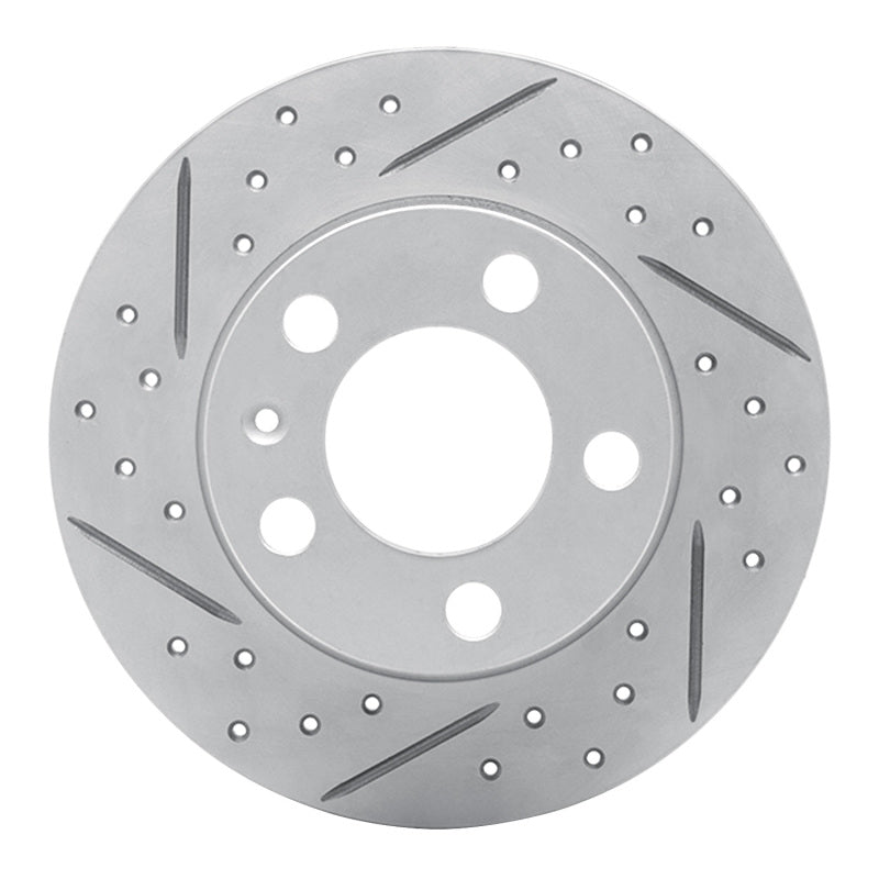 R1 Concepts 98-24 Audi Tt Rear Left Drilled & Slotted Geo-Carbon Rotor