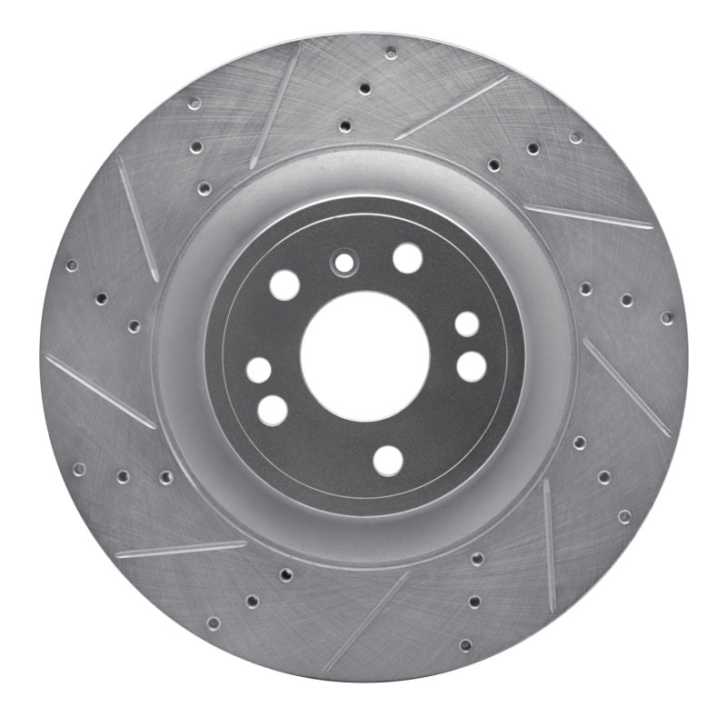 R1 Concepts 13-19 Mercedes-Benz GL350 Front Left Drilled & Slotted Silver Brake Rotor