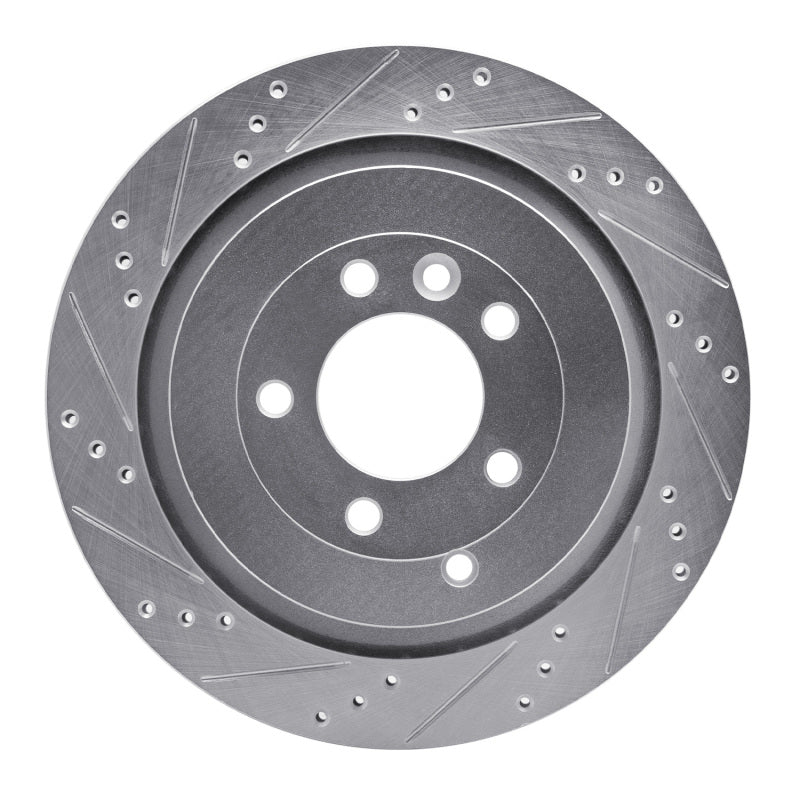 R1 Concepts 05-16 Land Rover Discovery (Latin America) Rear Left Drilled & Slotted Silver Brake Rotor