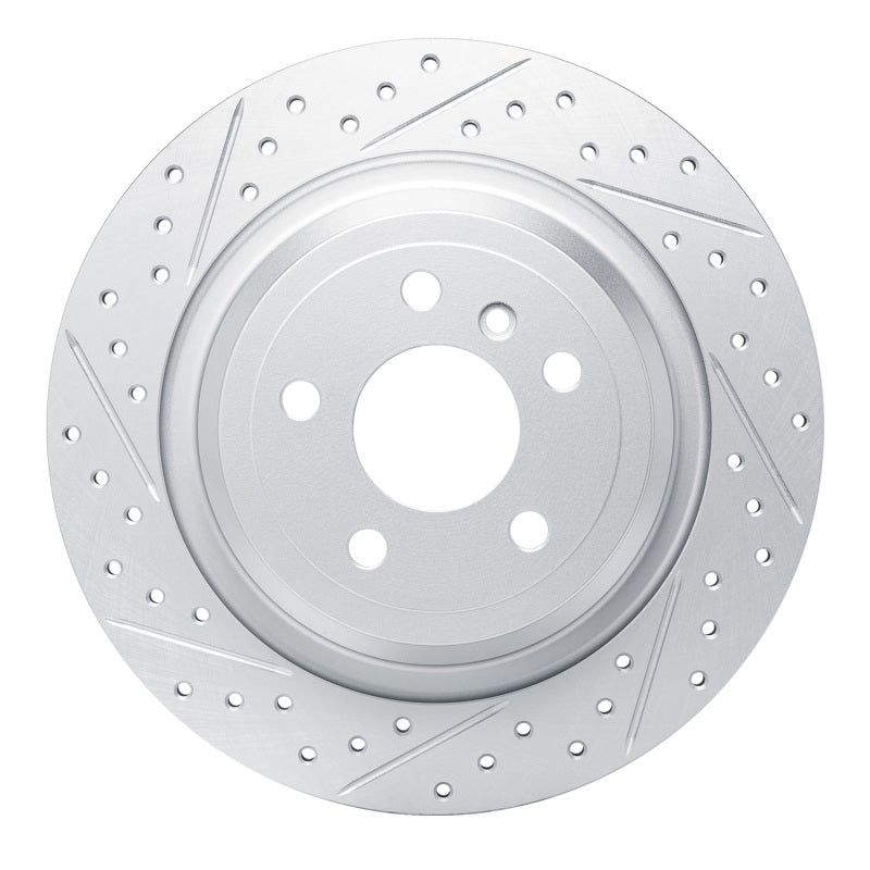 R1 Concepts 12-18 Mercedes-Benz Gle350 Rear Left Drilled & Slotted Geo-Carbon Rotor