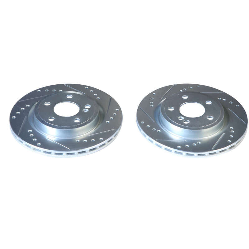 PowerStop 14-19 Mercedes-Benz CLA250 Rear Evolution Drilled & Slotted Rotors - Pair