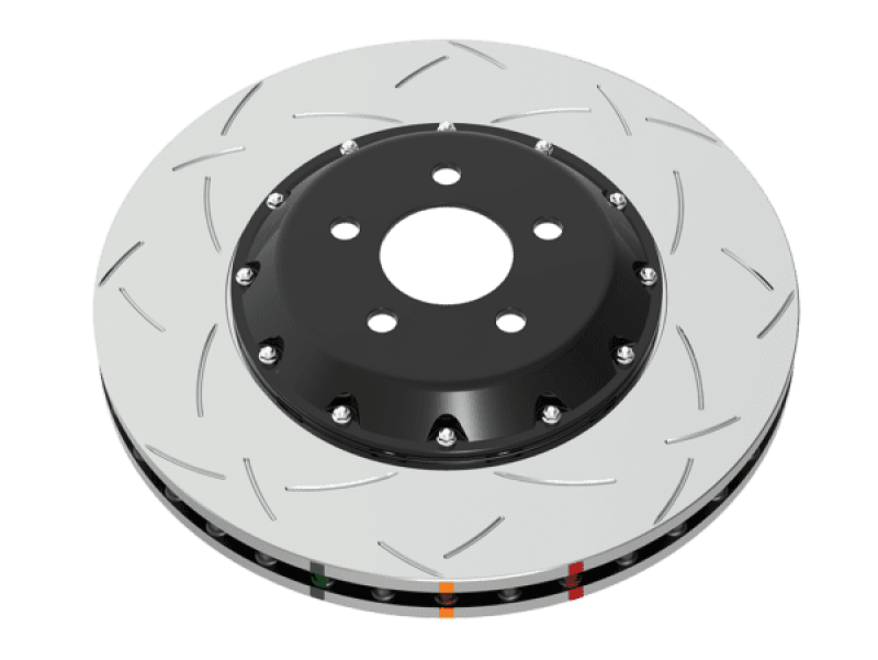 DBA 07-12 Audi R8 4.2L/5.2L 5000 Series Slotted & Drilled Rear Rotor w/Clear Anodized Hat - DBA52833SLVS