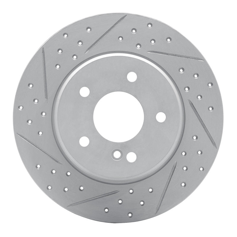 R1 Concepts 94-11 Mercedes-Benz E420 Rear Left Drilled & Slotted Geo-Carbon Rotor