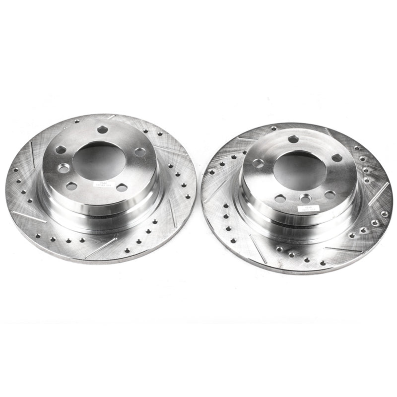 PowerStop 92-98 BMW 318i Rear Evolution Drilled & Slotted Rotors - Pair