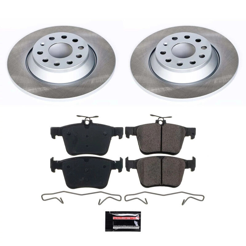 PowerStop 18-22 Volkswagen Tiguan Rear Semi-Coated Rotor Kit