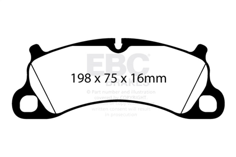 EBC 12-15 Porsche 911 (991) (Cast Iron Rotor only) 3.8 Carrera S Redstuff Front Brake Pads