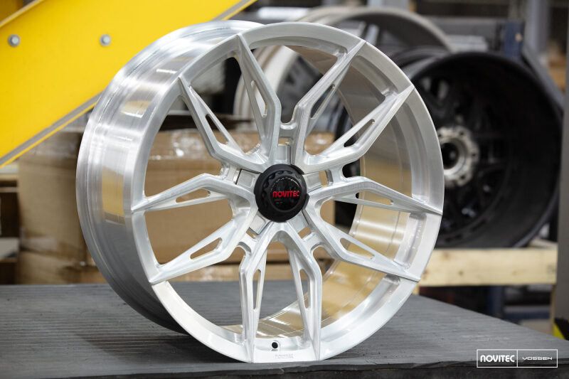 Vossen x Novitec NF11 21x12in - 5x114.3 BP - ET20 - Brushed Gloss Clear Ferrari SF90 Rear Wheel