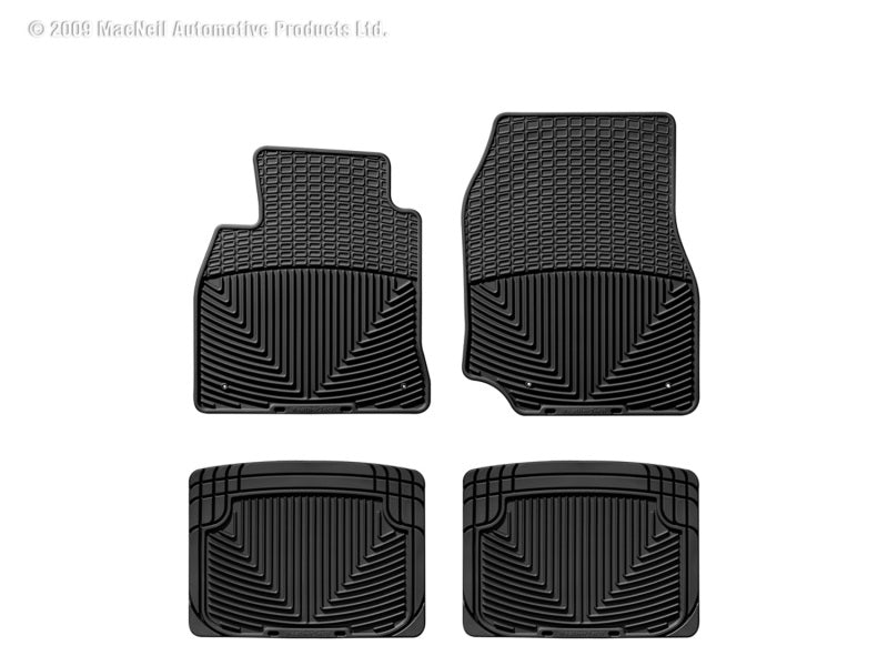 WeatherTech  80-98 Porsche 911 Front And Rear Rubber Mats - Black