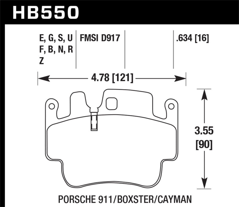 Hawk Performance 00-07 Porsche Boxster HPS 5.0 Front Brake Pads
