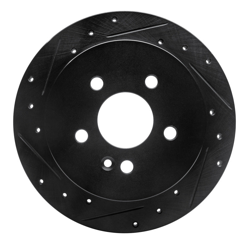 R1 Concepts 98-05 Mercedes-Benz ML320 Rear Left Drilled & Slotted Black Brake Rotor