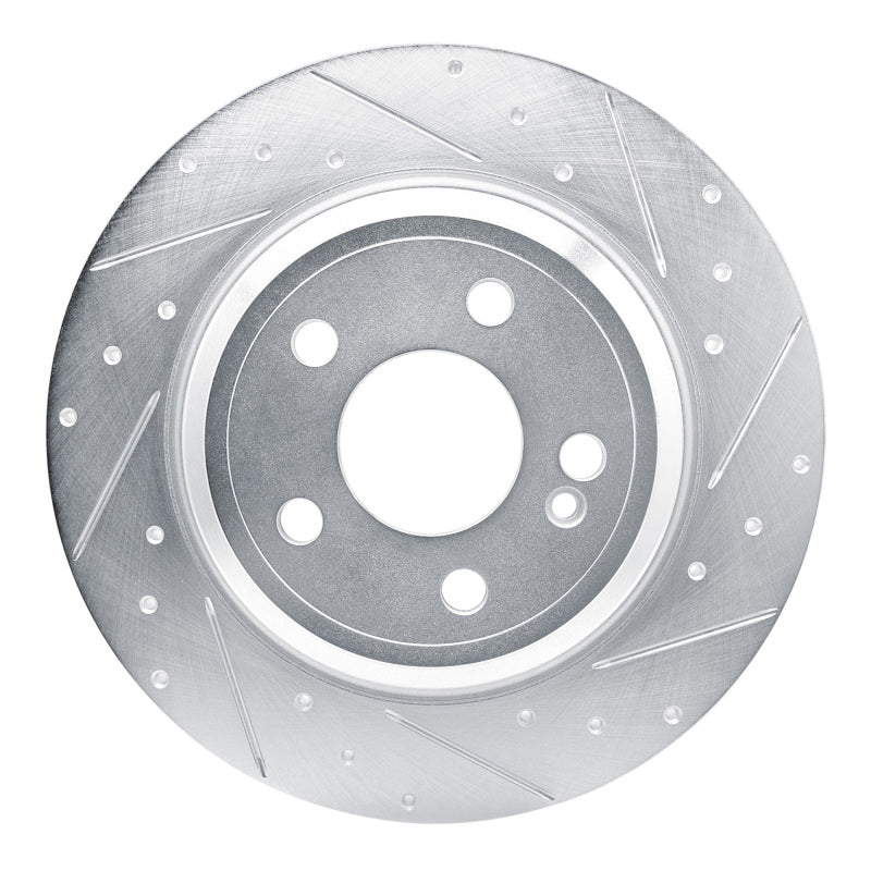 R1 Concepts 20-25 Mercedes-Benz GLE350 Rear Right Drilled & Slotted Silver Brake Rotor