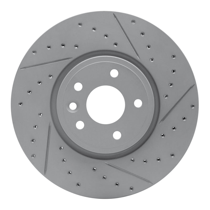 R1 Concepts 17-19 Jaguar Xe Front Right Drilled & Slotted Geo-Carbon Rotor