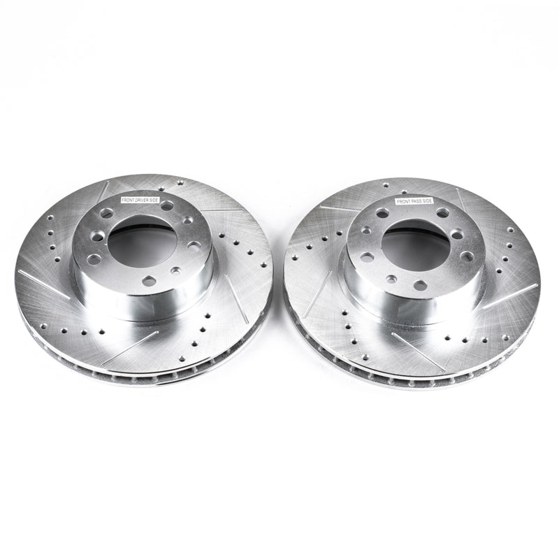 PowerStop 94-95 BMW 540i Front Evolution Drilled & Slotted Rotors - Pair
