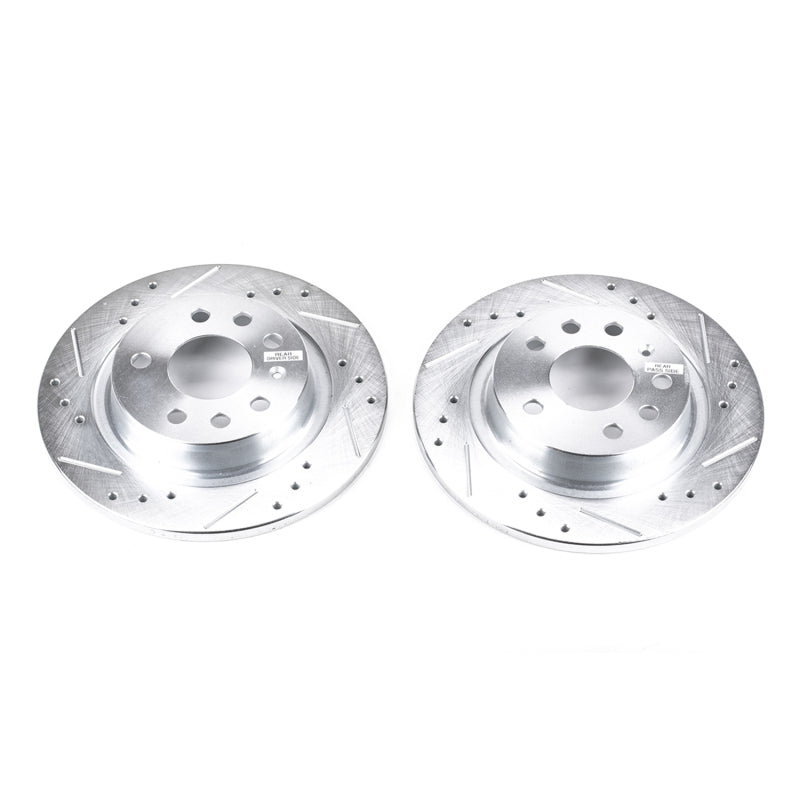 PowerStop 03-11 Saab 9-3 Rear Evolution Drilled & Slotted Rotors - Pair