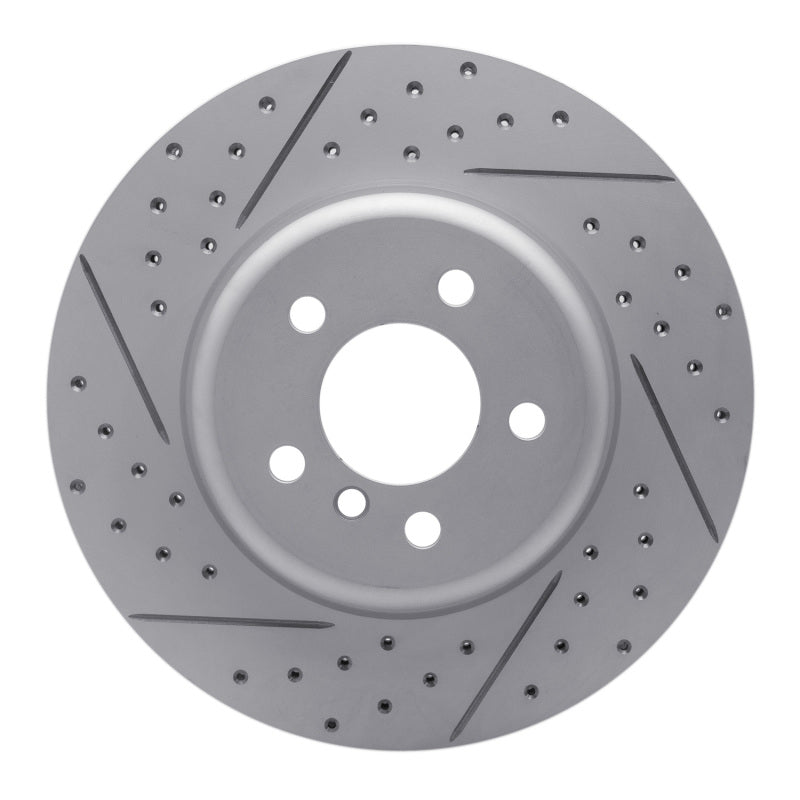 R1 Concepts 10-19 BMW 640I Xdrive Gran Coupe Rear Right Drilled & Slotted Geo-Carbon Rotor