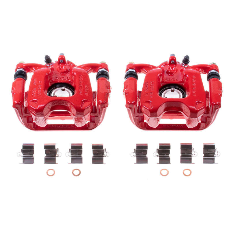 PowerStop 16-18 Fiat 500X Rear Red Calipers w/Brackets - Pair